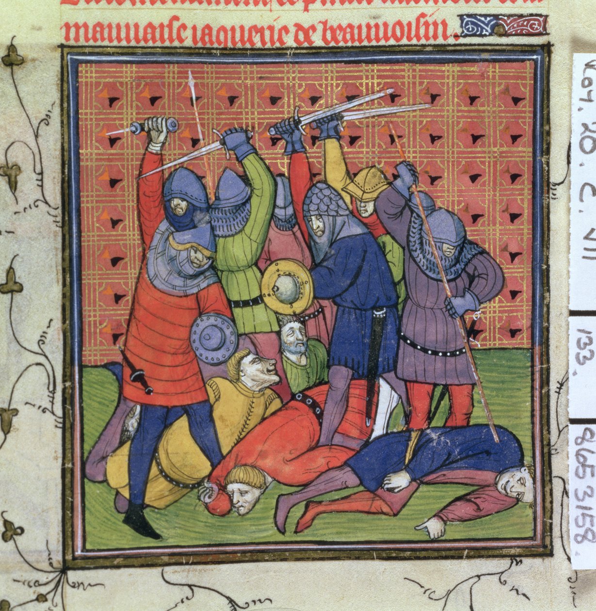 Roy 20 C VII f.133 Vypuknutí knavery od French School