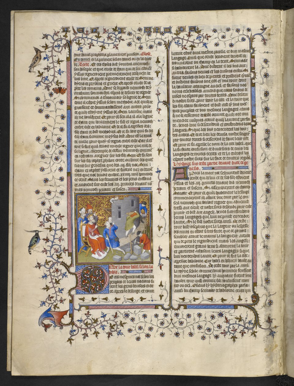 Royal MS 15 D III f.15v Scéna ze starého zákona, 