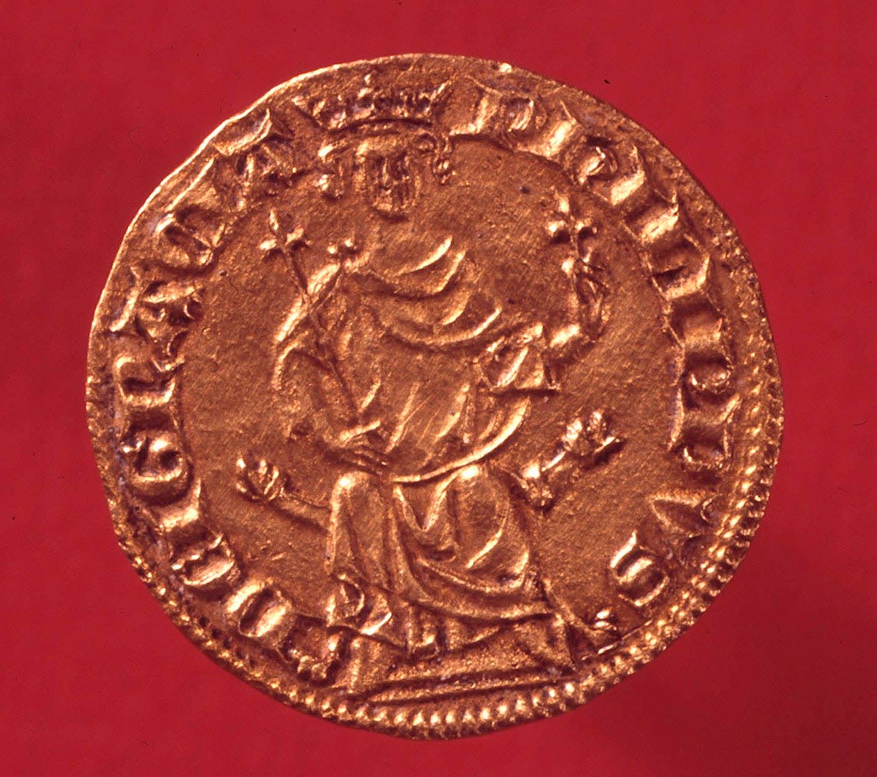Královský zlatý štít od Filipa IV le Bel (1268-1314). 1290. Paříž, Muzeum měny od French School