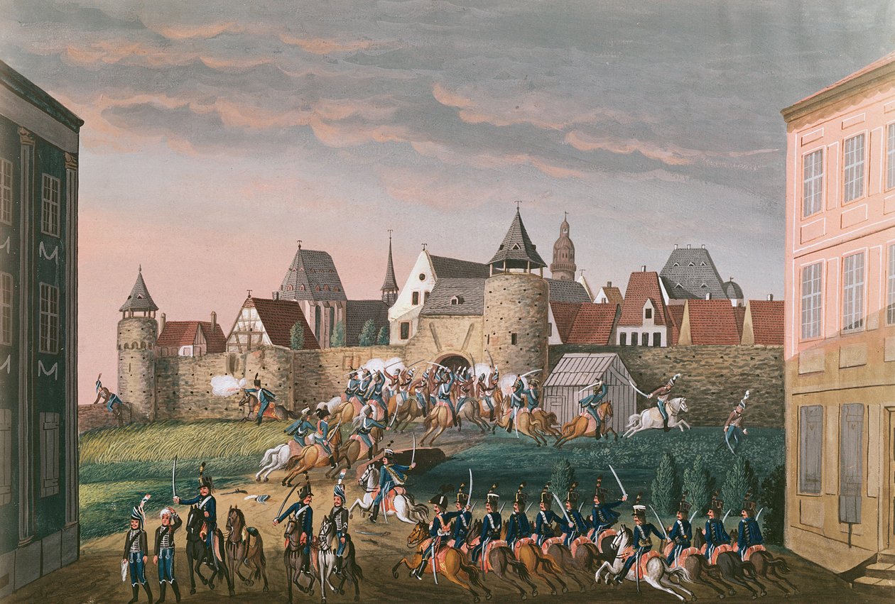 Nával císařských vojsk u Hoschtu, 28. srpna 1800 od French School