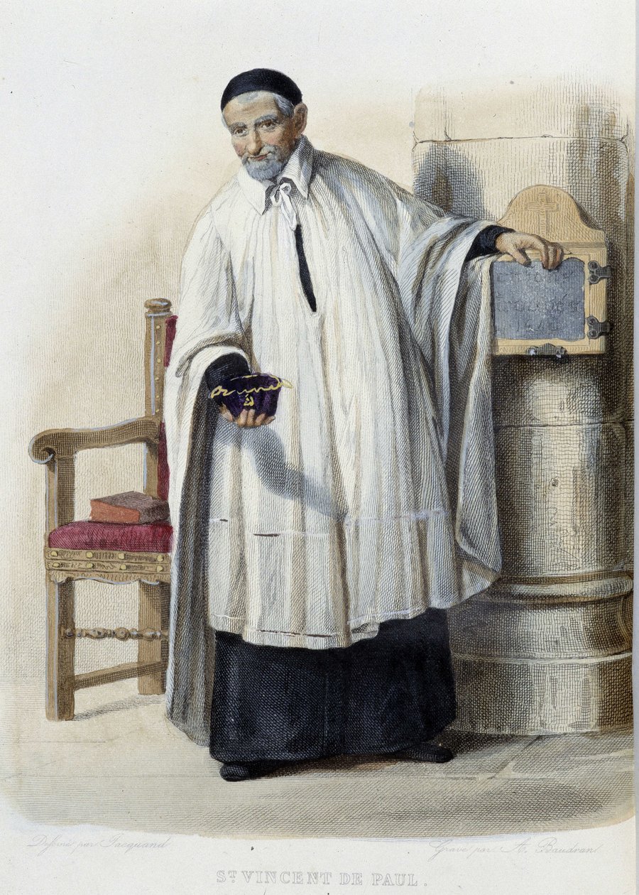 Svatý Vincent de Paul - v „The French Plutarch“, ed. Mennechet od French School