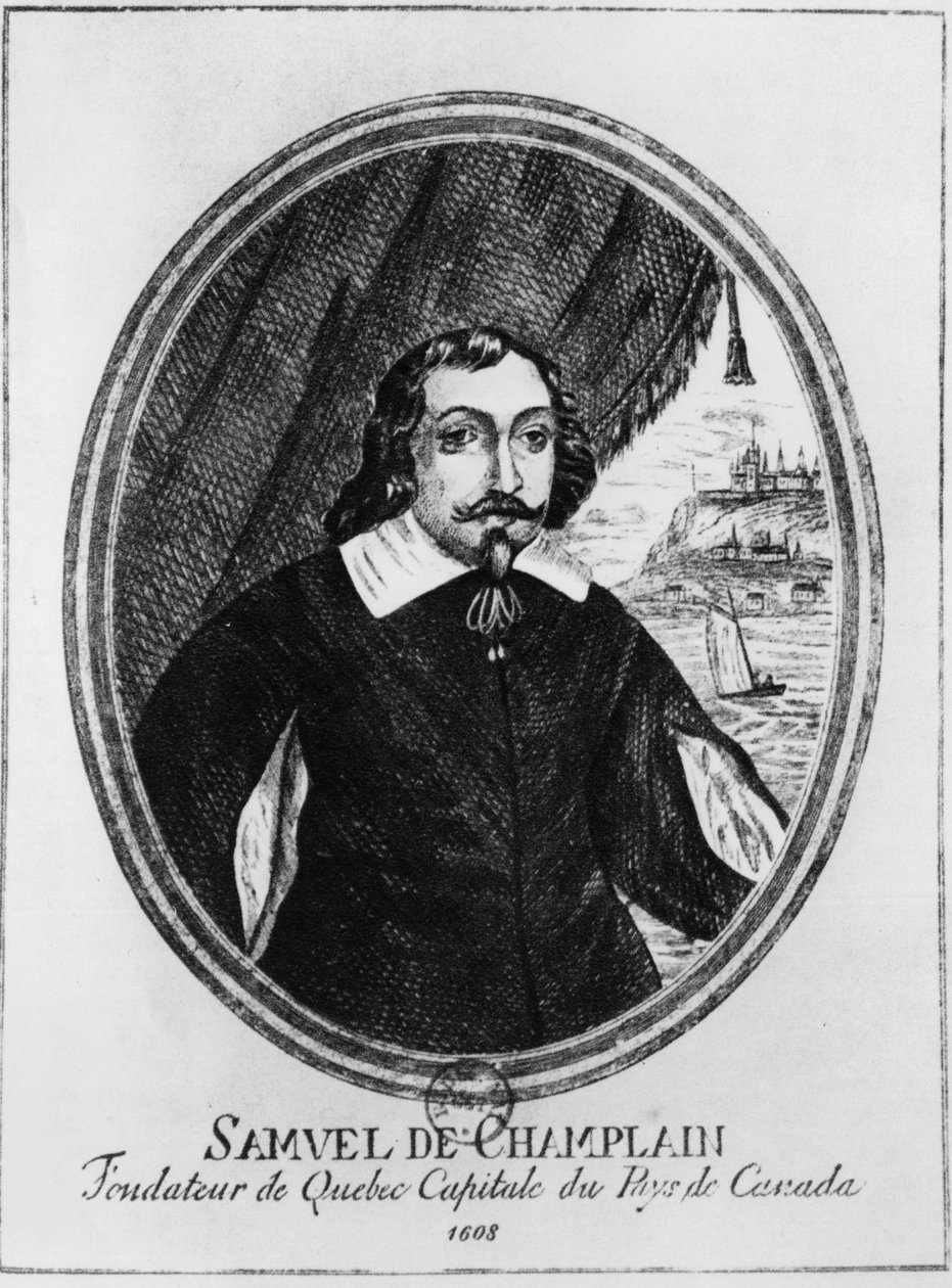 Samuel de Champlain (1570-1635), anonymní rytina. od French School