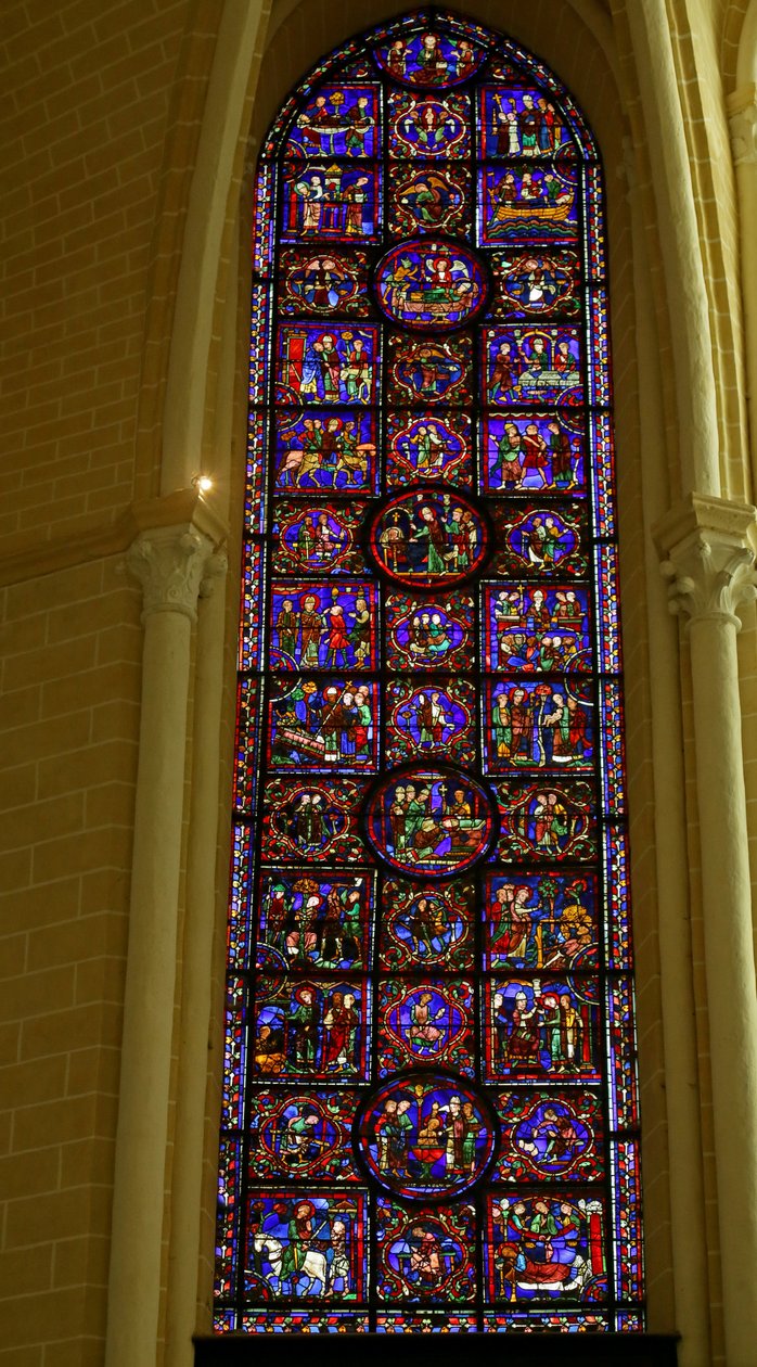 Scéna ze života svatého Martina, katedrála v Chartres od French School