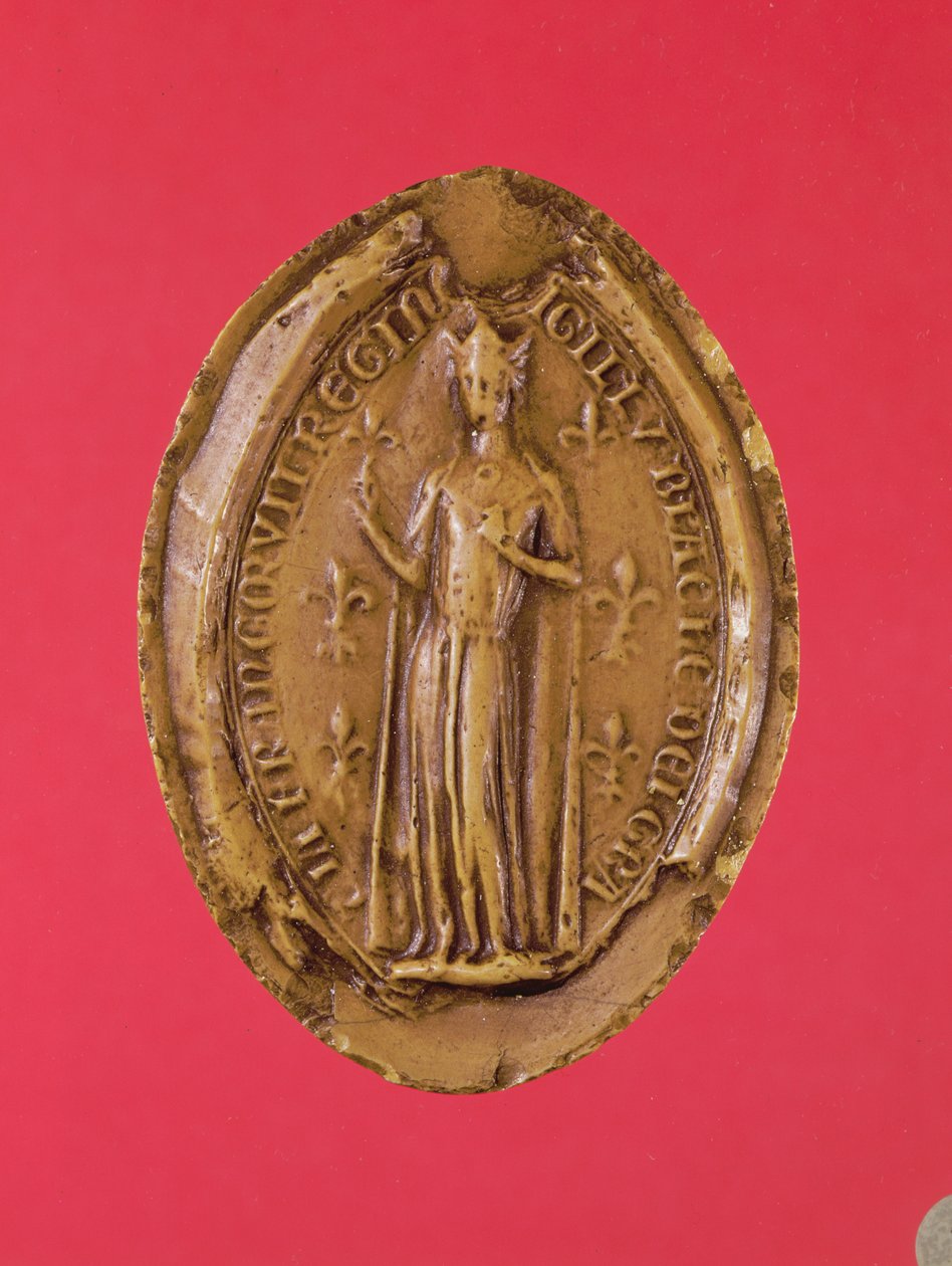 Pečeť Blanche de Castille (1188-1252) (vosk) od French School