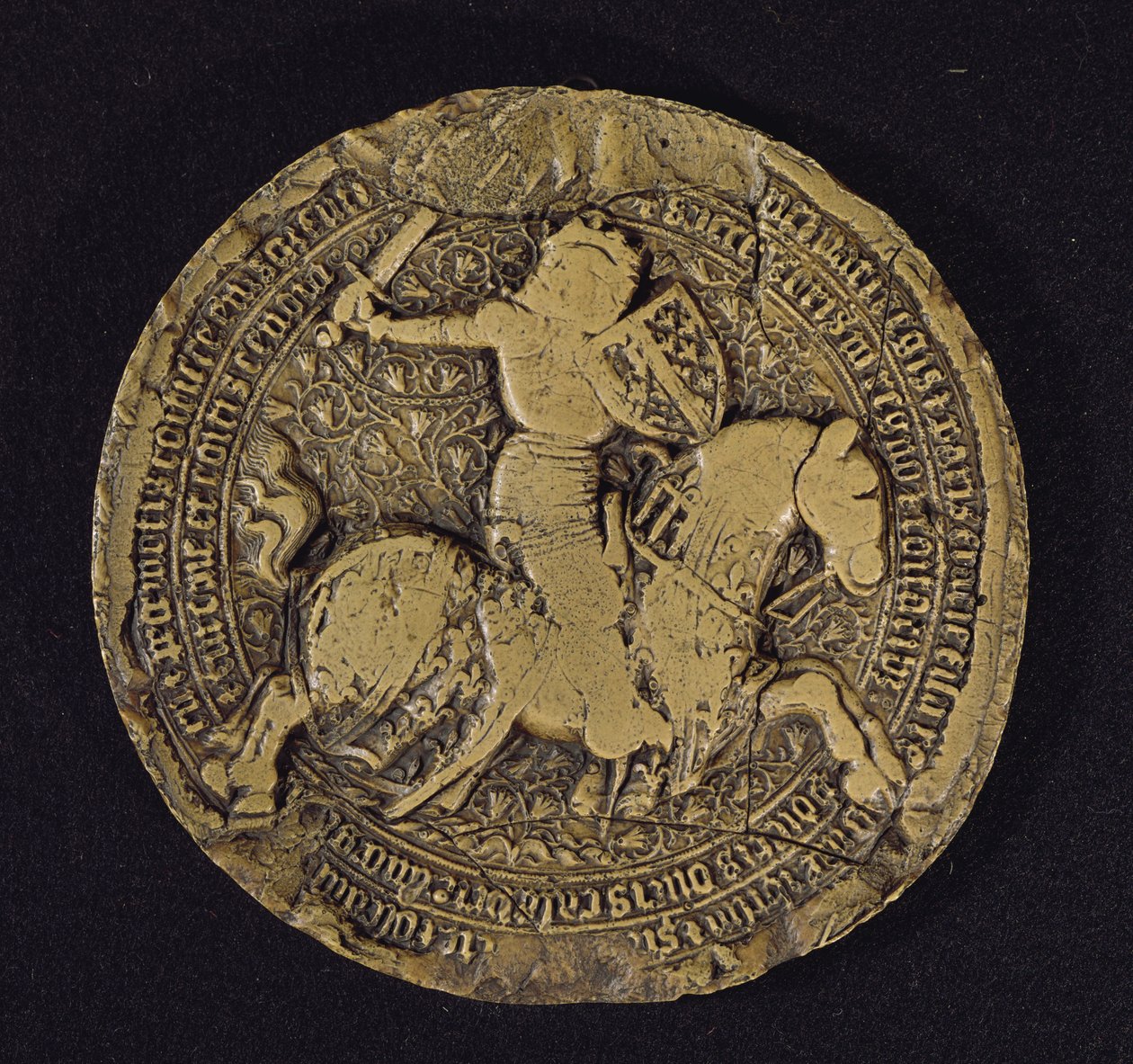 Pečeť Ludvíka I. z Anjou (1339-84), král sicilský, 1383 od French School