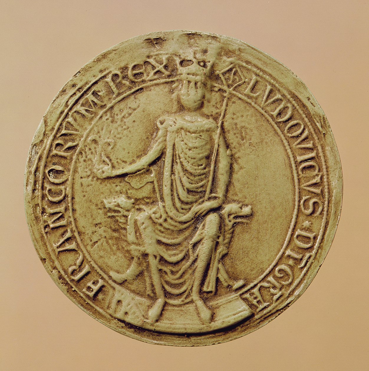 Pečeť Ludvíka VIII. (1187-1226) (vosk) od French School
