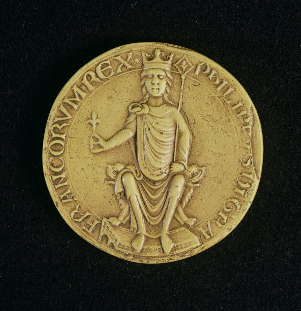 Pečeť Filipa II. Augusta (1165-1223) 1198 (vosk) od French School