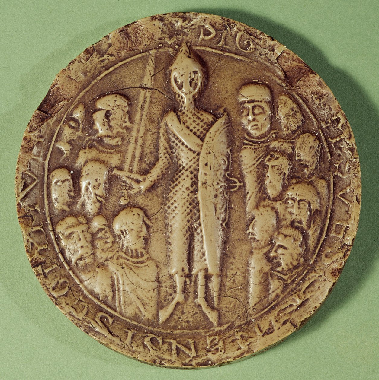 Pečeť obce Soissons, 1228 (vosk) od French School