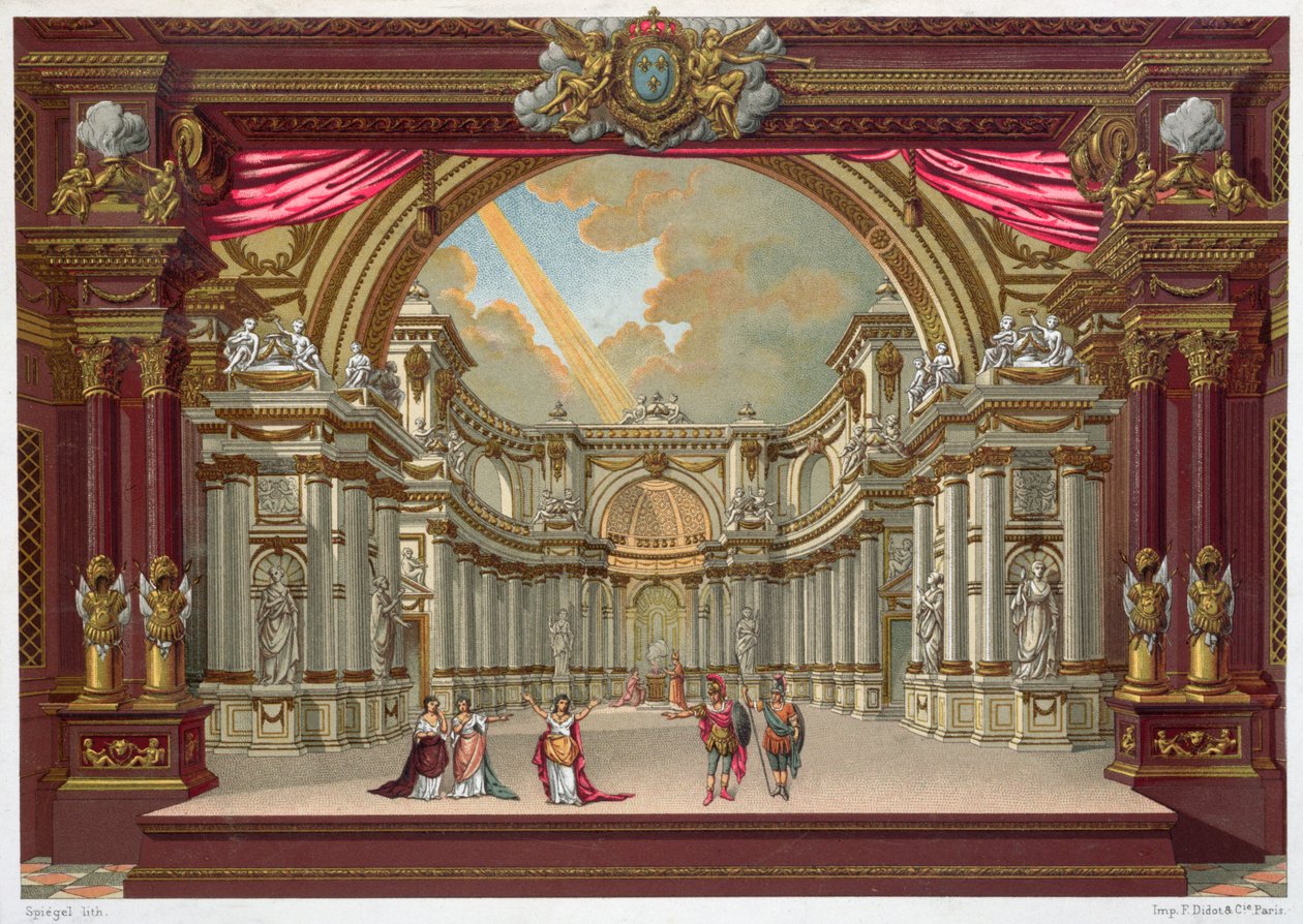 Scénografie pro divadlo ve Versailles od French School