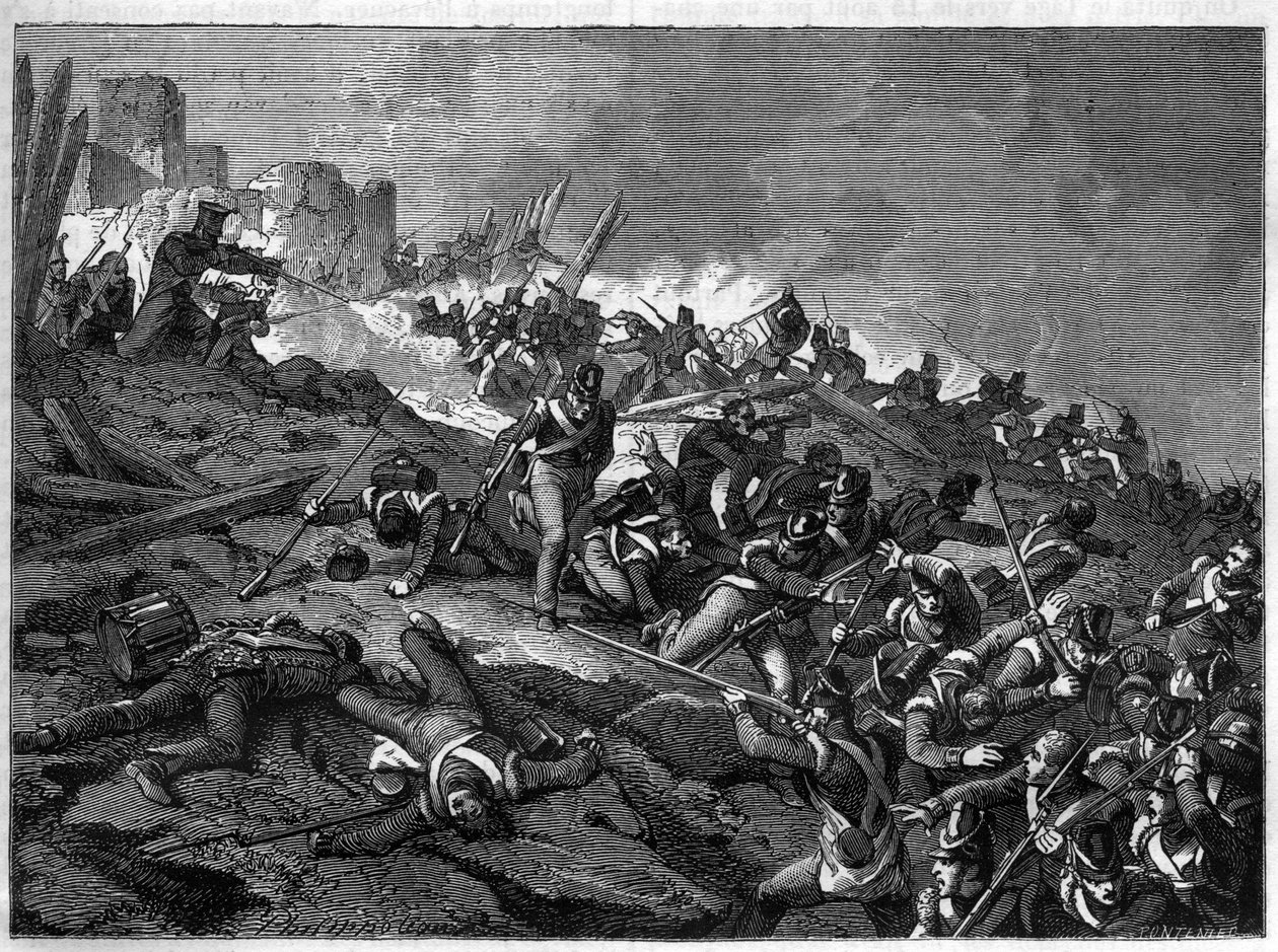 Obléhání Burgosu od 18. září do 22. října 1812 – tažení Španělska a Portugalska (1808 – 1814) (od 18. září do 22. října 1812: sídlo Burgos) – v „“ Dějiny říše v návaznosti na historii konzulátu “” od Adolphe Thierse -187 od French School