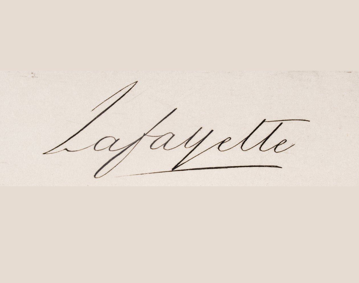 Podpis Marie-Joseph-Paul-Yves-Roch-Gilbert du Motier, markýz de Lafayette od French School