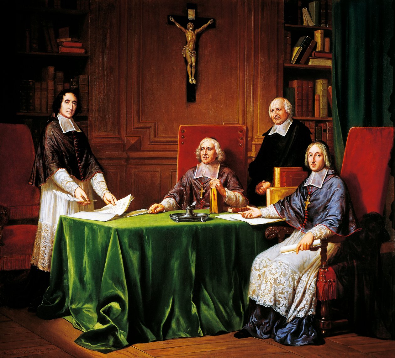 Konference podepsání článků Issy, která se konala v roce 1697 mezi Jacquesem Benignem Bossuetem (biskup z Meaux), Louis-Antoine Noailles (biskupem z Chalons) Francoisem Fenelonem (arcibiskupem z Cambrai) od French School