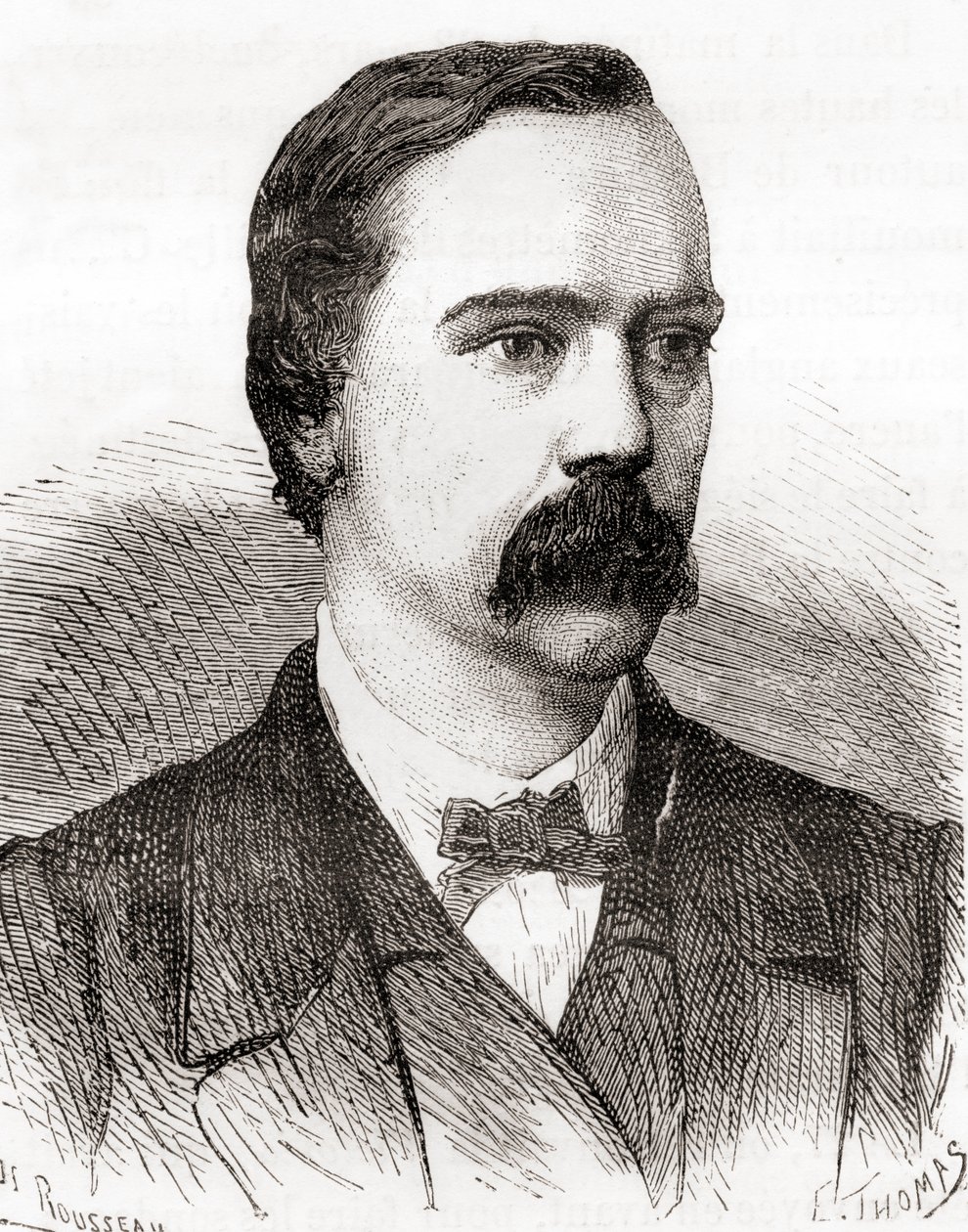 Sir Charles Tilston Bright, z knihy Les Merveilles de la Science, vydané kolem roku 1870 (rytina) od French School