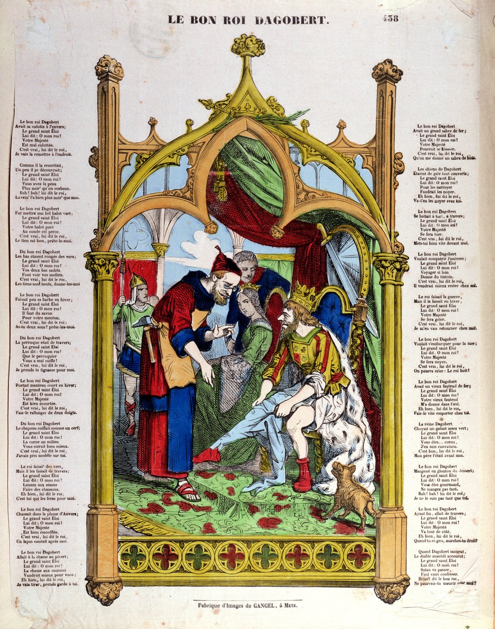 Texty písní pro Le Bon Roi Dagobert, polovina 19. století od French School
