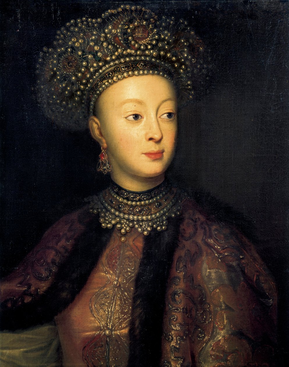 Sophia Alekseyevna Ruska (olej na plátně) od French School