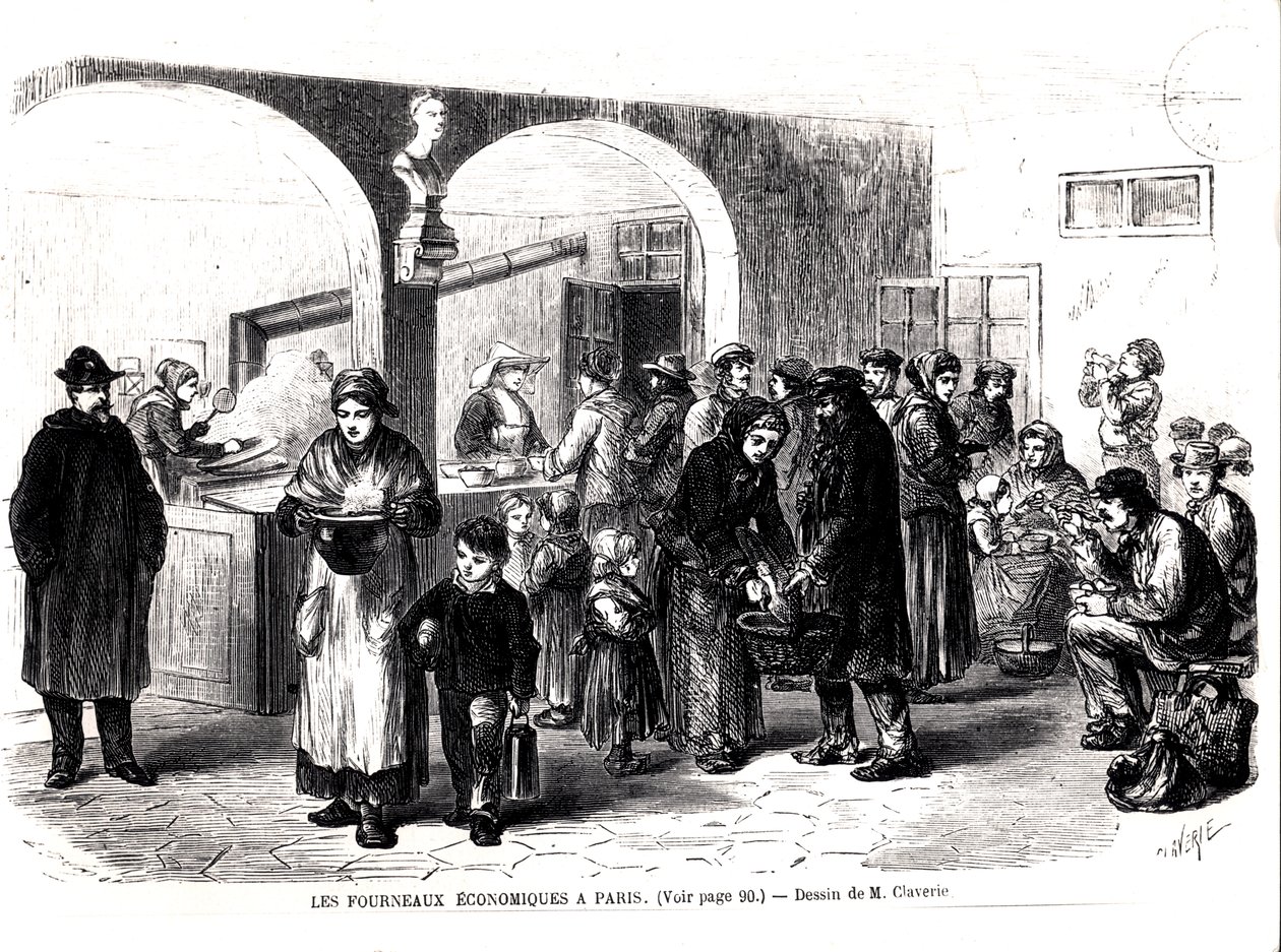 Soup Kitchen v Paříži, c. 1860 od French School