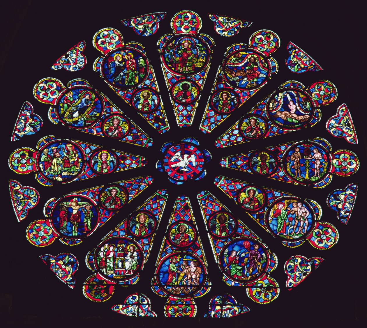 Jižní rozeta, 1235-40 od French School