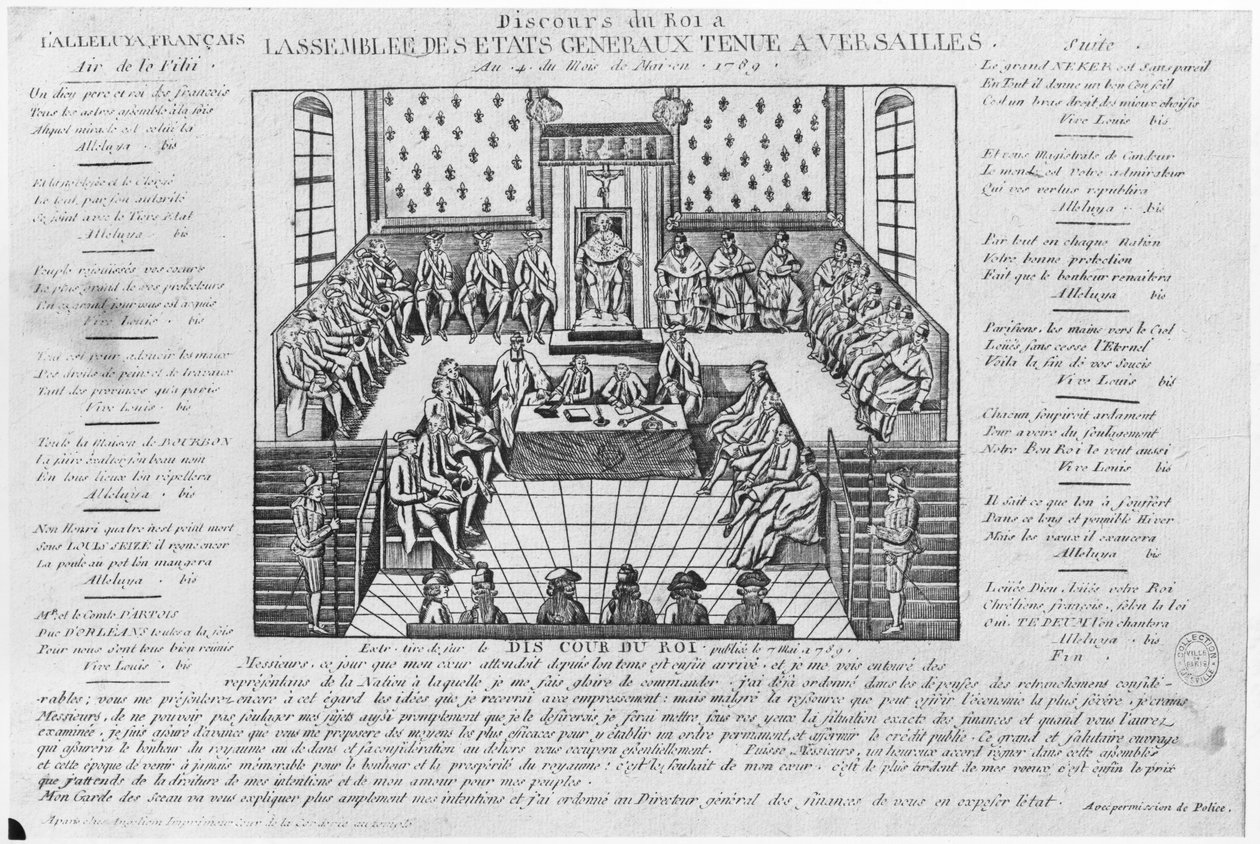 Projev krále Ludvíka XVI. při zahájení generálního stavovského úřadu ve Versailles, 4. května 1789 od French School