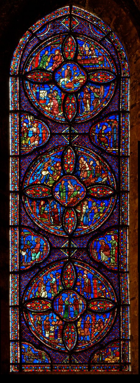 Okno St Anthony a St Paul Anchorite (w30b) od French School