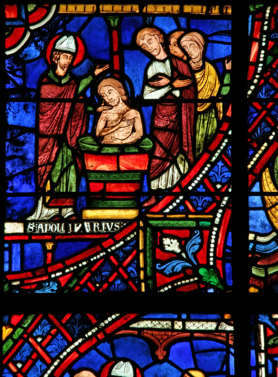 St. Apollinaire: křtí rodinu tribunů (w36) od French School