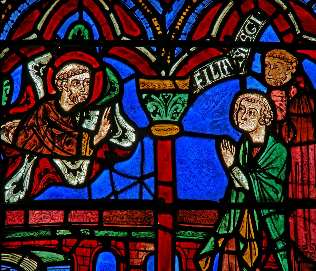 Okno St Cheron: objeví se u jeho hrobu (w15) od French School