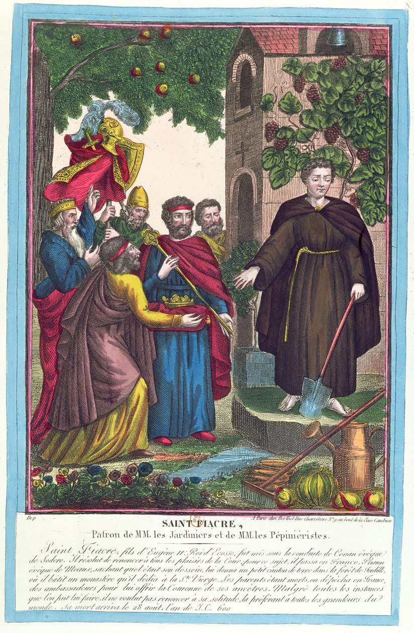 St. Fiacre († 670) 1841 od French School
