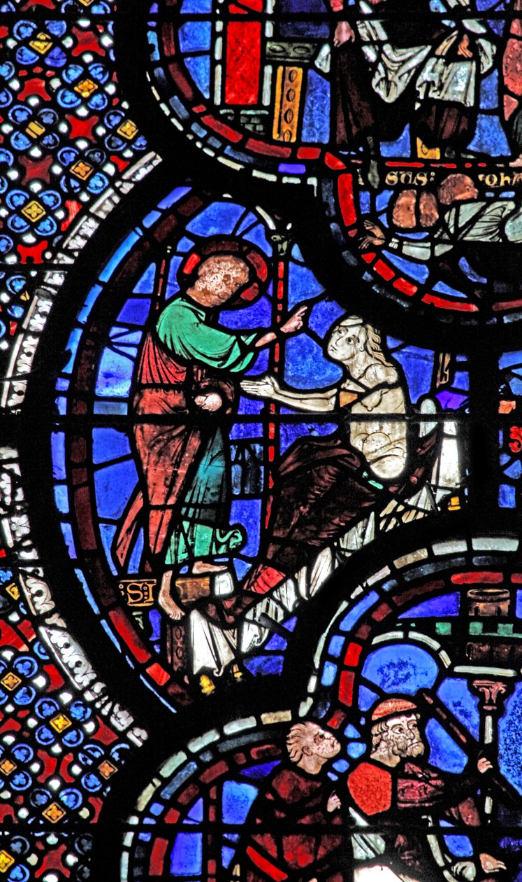 St John window: Oživuje ženu (w48) od French School