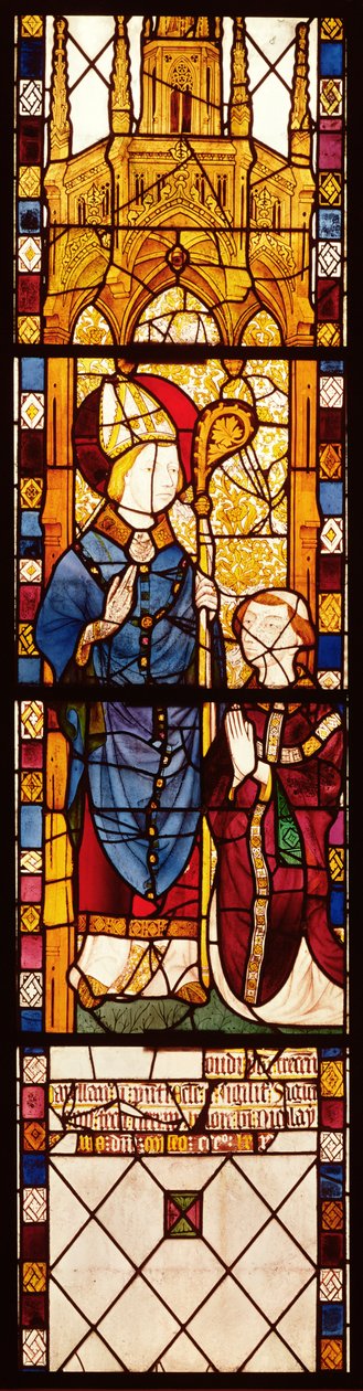 Mikuláše s donátorem, z kaple Saint Nicolas, Norman School, 1370 od French School
