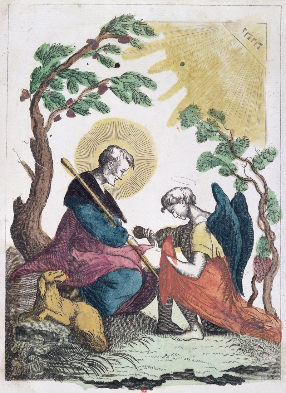 St. Rocco (1295-1327) Gentleman z Montpellieru od French School