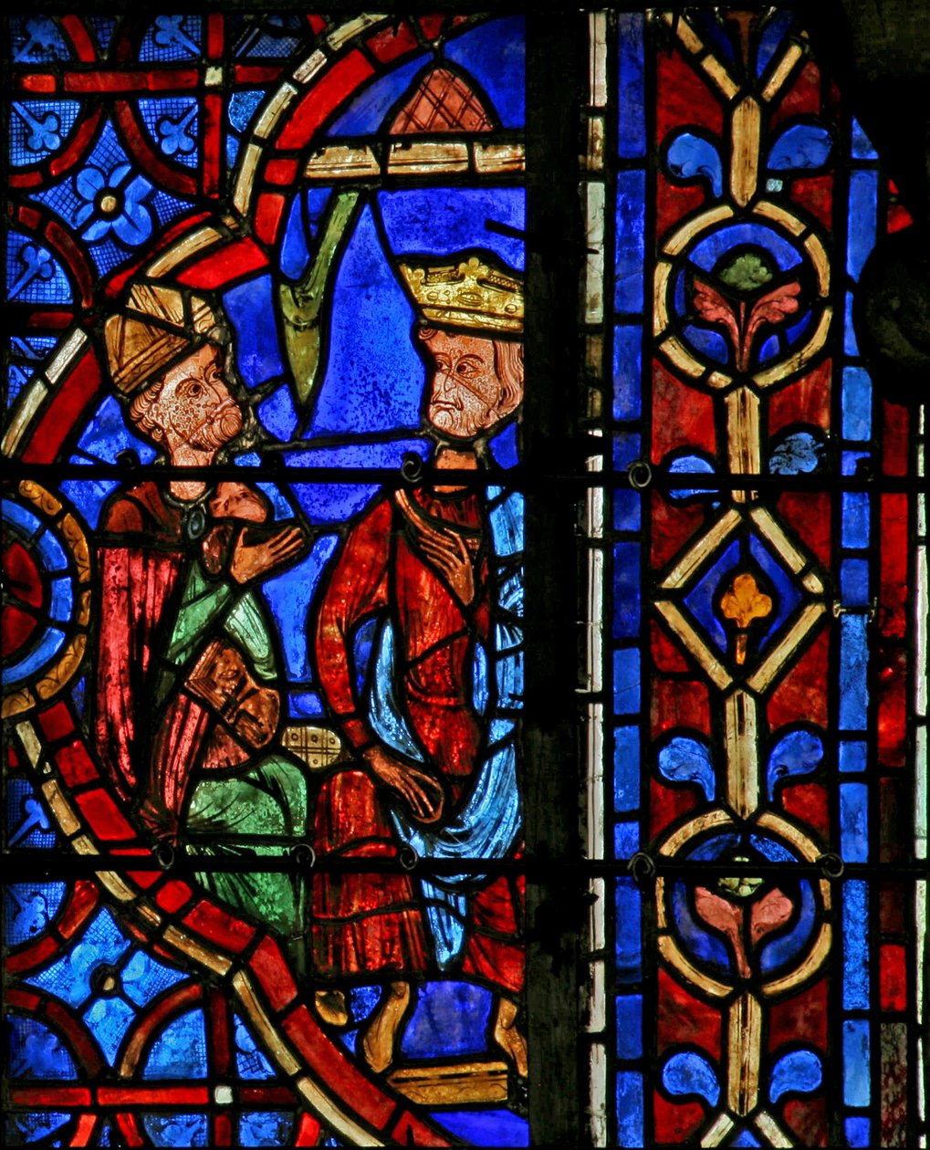 Svatý Thomas Becket vítán francouzským králem (w18) od French School