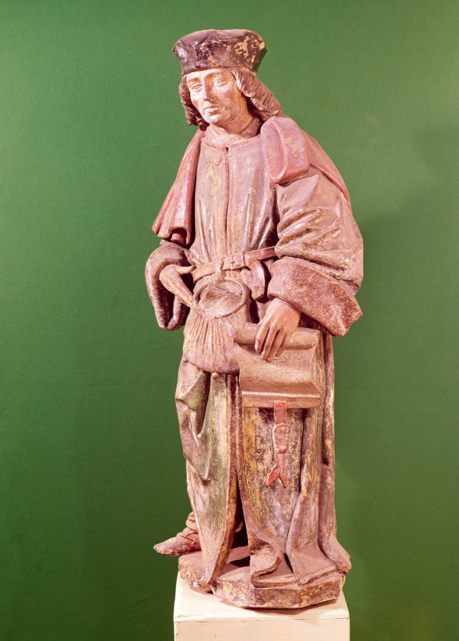 St. Yves de Treguier (1253-1303), z kostela sv. Martina, Amiens (dřevo) od French School