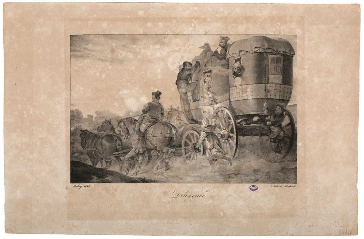 Dostavník, 1823 od French School