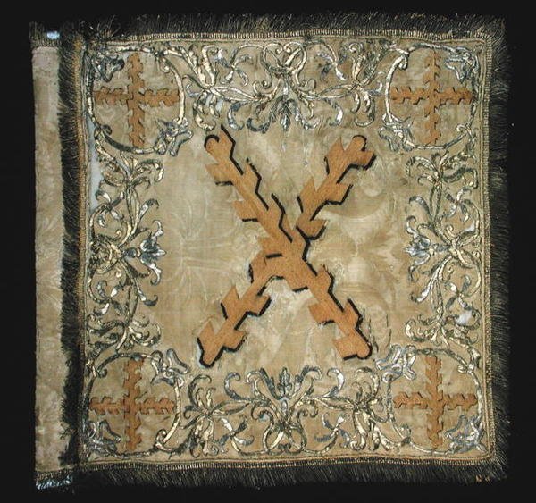 Standard burgundského jízdního pluku, kolem roku 1750 (vyšívaný damašek) od French School