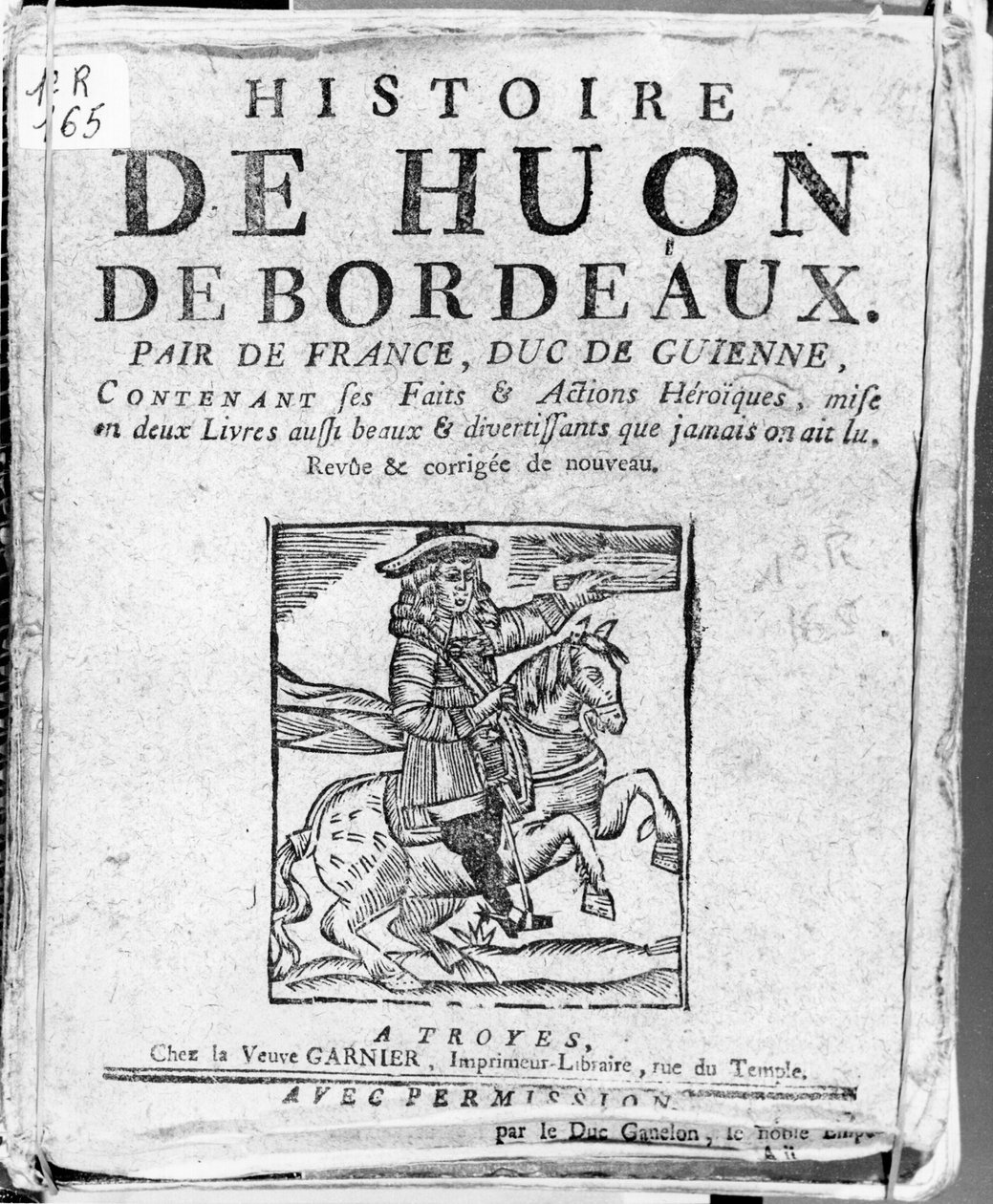 Příběh Huona de Bordeaux, vrstevníka Francie a vévody z Guyenne, Bibliotheque Bleue, Troyes od French School