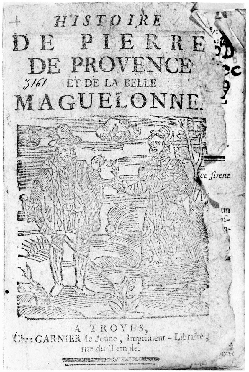 Příběh Pierra de Provence a Belle Maguelonne, Bibliotheque Bleue, Troyes, 1738 od French School