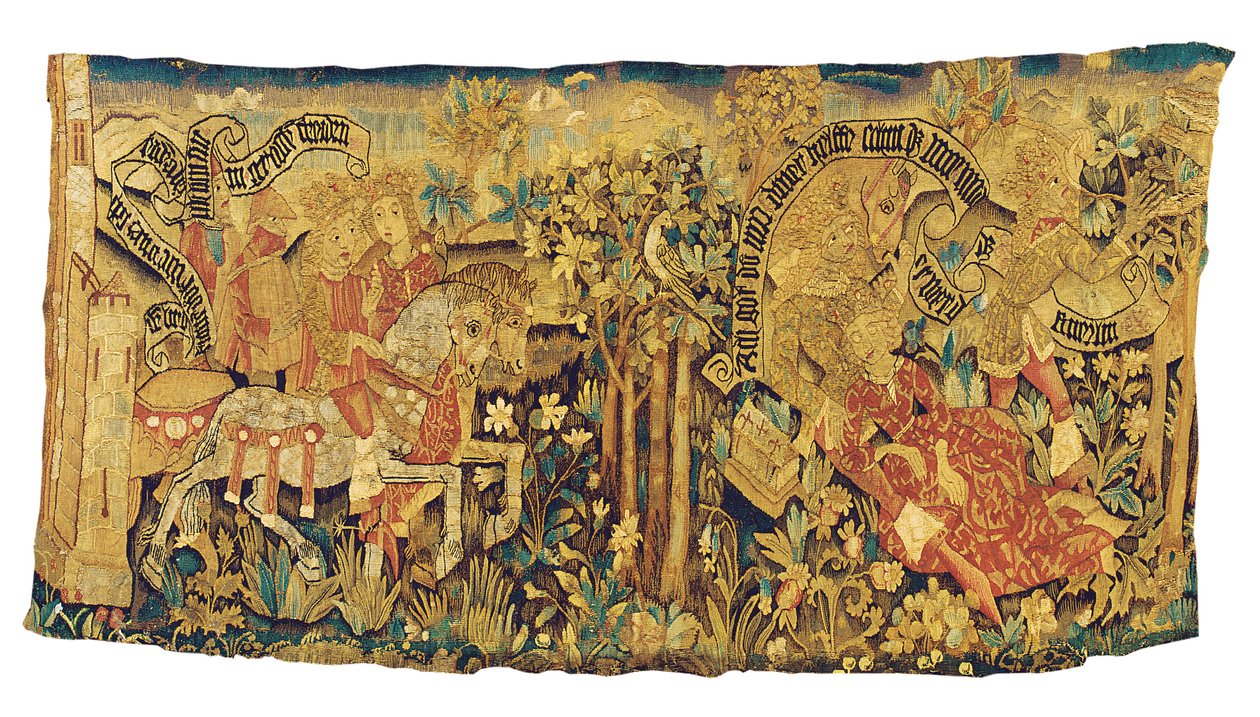 Fragment štrasburské mytologické tapisérie, kolem 1470-80 od French School