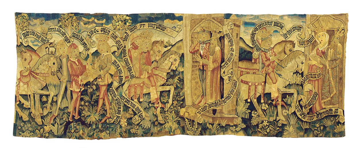 Fragment štrasburské mytologické tapisérie, kolem 1470-90 od French School
