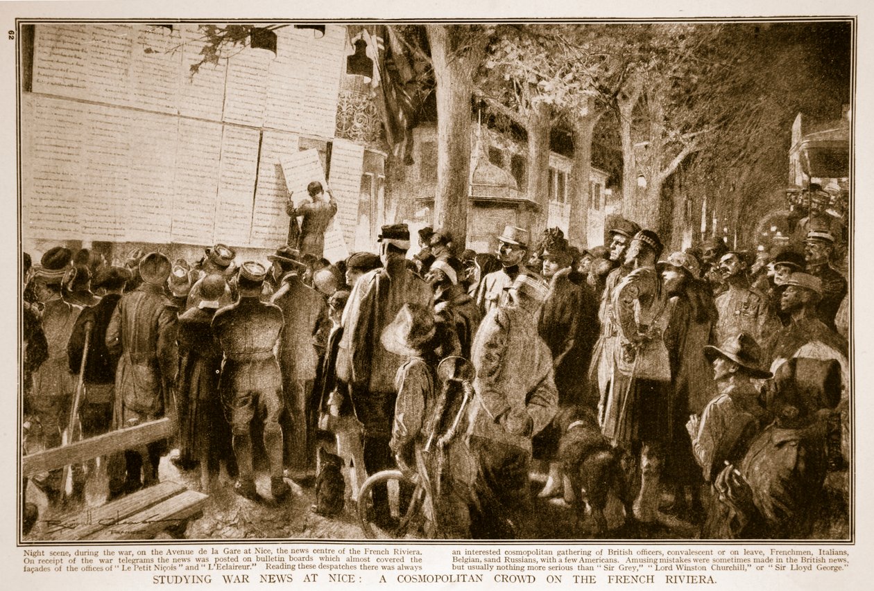 Studium válečných zpráv v Nice: Kosmopolitní dav na francouzské Riviéře, 1914-19 od French School