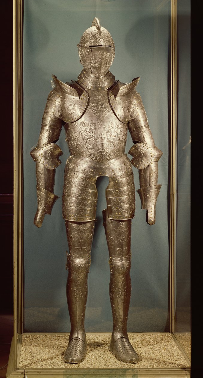 Oblek brnění Jindřicha II. (1519-59) (železo) od French School