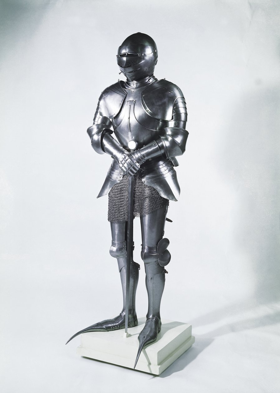 Oblek brnění s poulainy, cca 1480 (kov) od French School