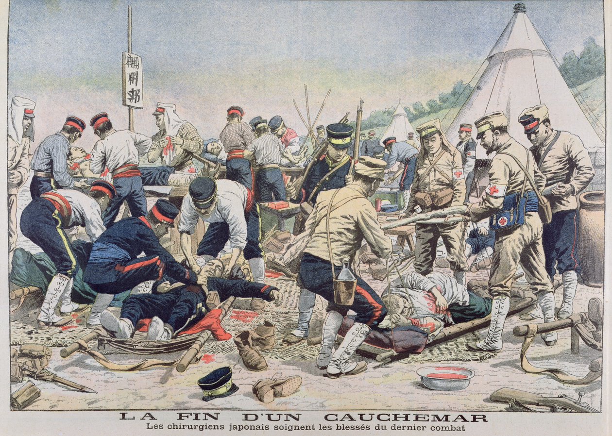 Chirurgové z japonského Červeného kříže, z Le Petit Journal, 1905 od French School