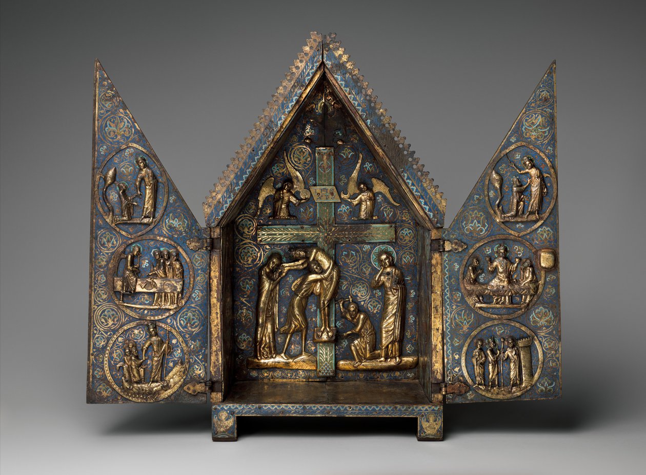 Tabernacle of Cherves, cca 1220-30 (měď a champleve smalt) od French School