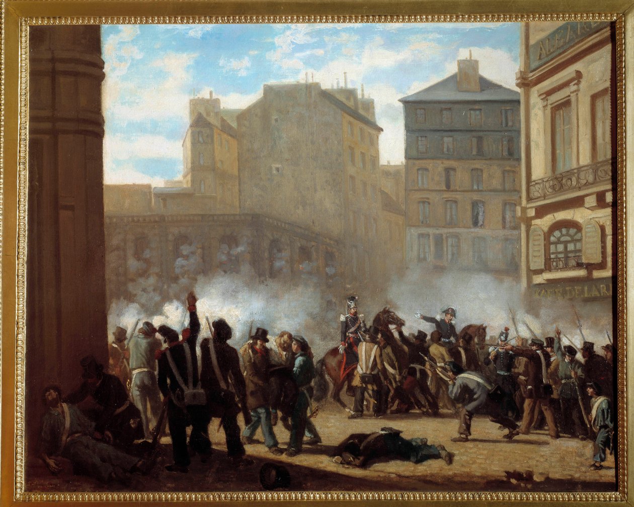 Foceno z vodního hradního náměstí královského paláce 24. února od French School