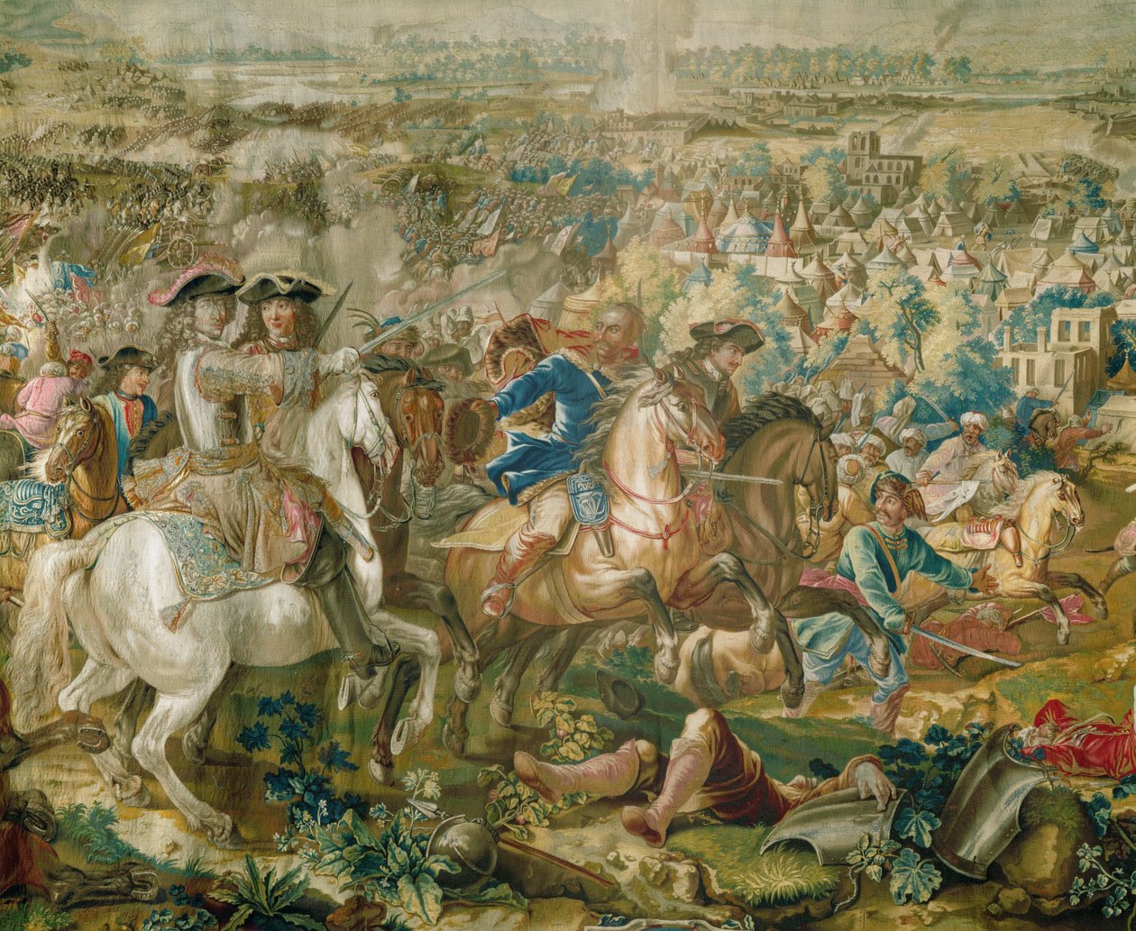 Gobelín s reliéfem Vídně ... (vlna a hedvábí) od French School