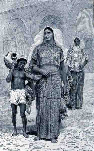 Tehuantepec Women, ze Starověkých měst Nového světa, Claude-Joseph-Desire Charnay, hospoda. 1887 od French School