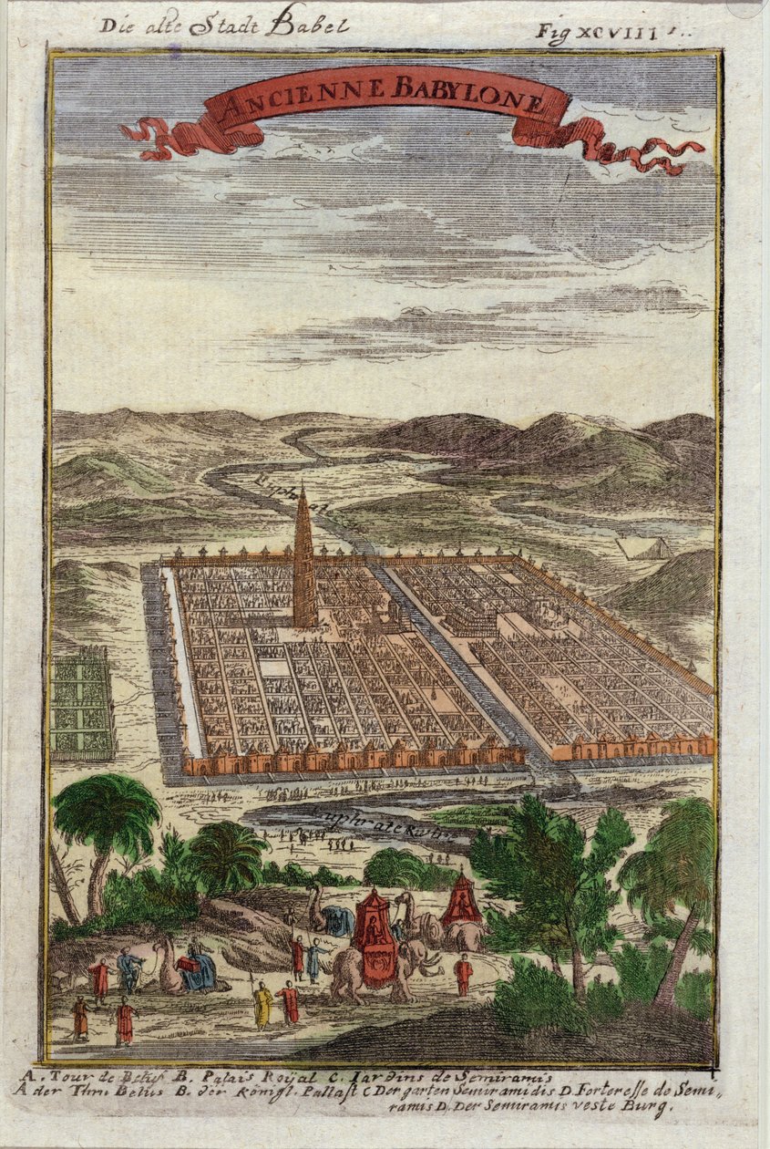 Starobylé město Babel, ilustrace z Description de l