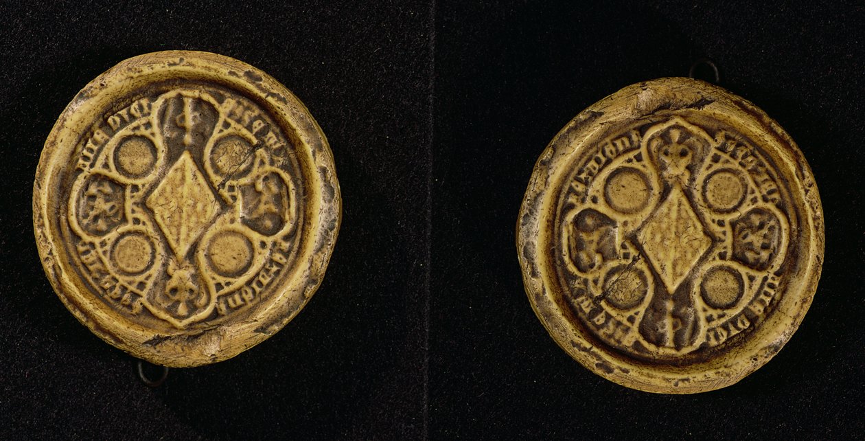 Zbrojní pečeť Jeanne de Penthievre (1319-84) vévodkyně z Bretaně a hraběnka z Goello, 1369 od French School