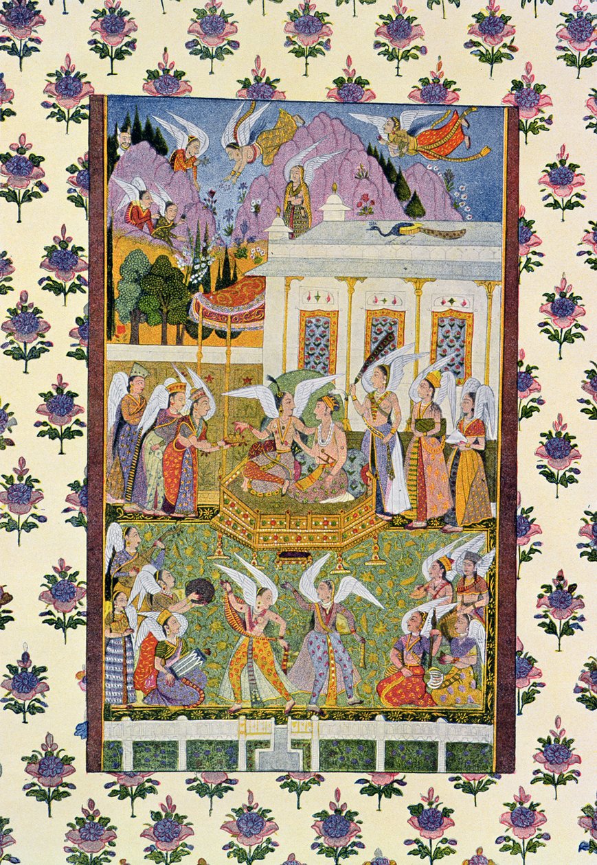 The Assembly of Efrits and Djinn, ilustrace z The Arabian Nights, 1895 (barevná rytina) od French School