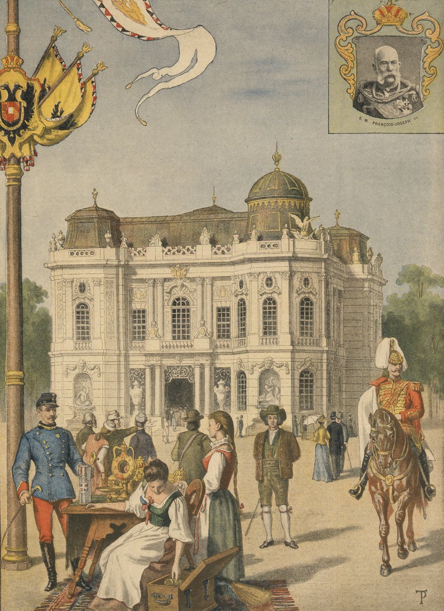 Rakouský pavilon na Světové výstavě 1900, Paříž, ilustrace z Le Petit Journal, 20. května 1900 od French School