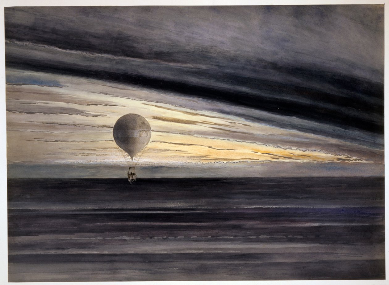 The Balloon, Zénith, během dálkového letu z Paříže do Bordeaux v březnu 1875, hospoda 1875-1880 od French School